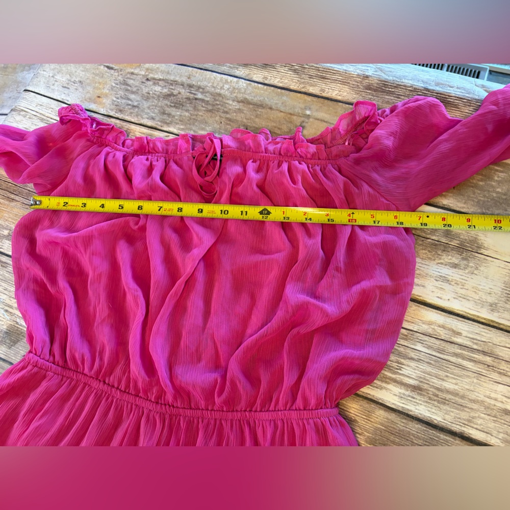 Vici Vibrant Pink‎ Off Shoulder Midi Dress - Picture 6 of 7